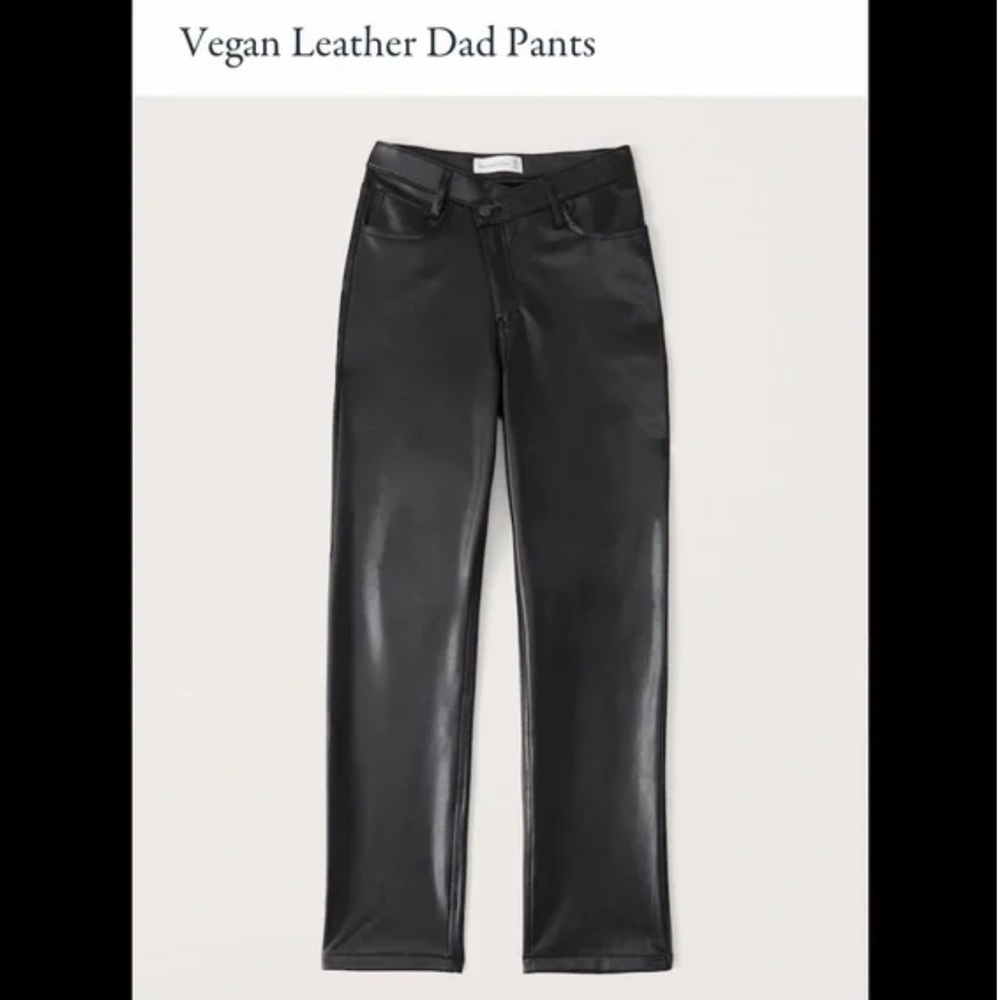 Abercrombie and Fitch Vegan Leather Dad\90s pants 29L